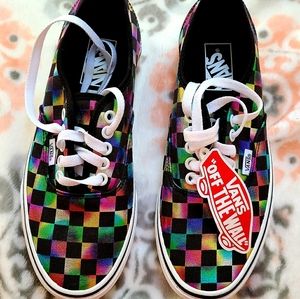 VANS AUTHENTIC IRIDESCENT CHECKERED SHOES